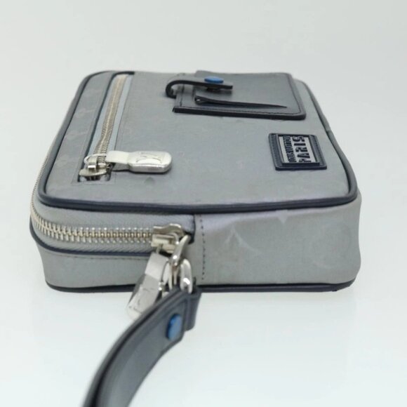 LOUIS VUITTON Monogram satellite Clutch Bag Silver M44171 LV Auth 32349A - Picture 8 of 16